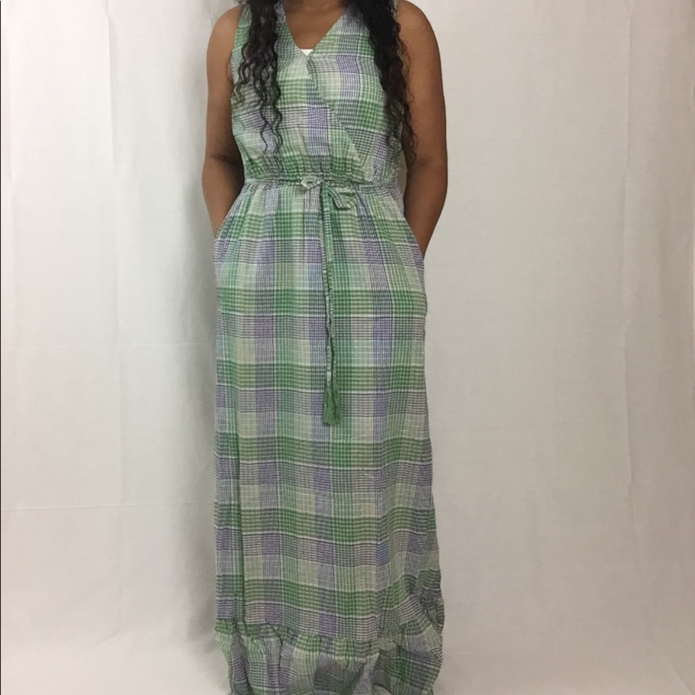 Cotton woven lawn maxi dress